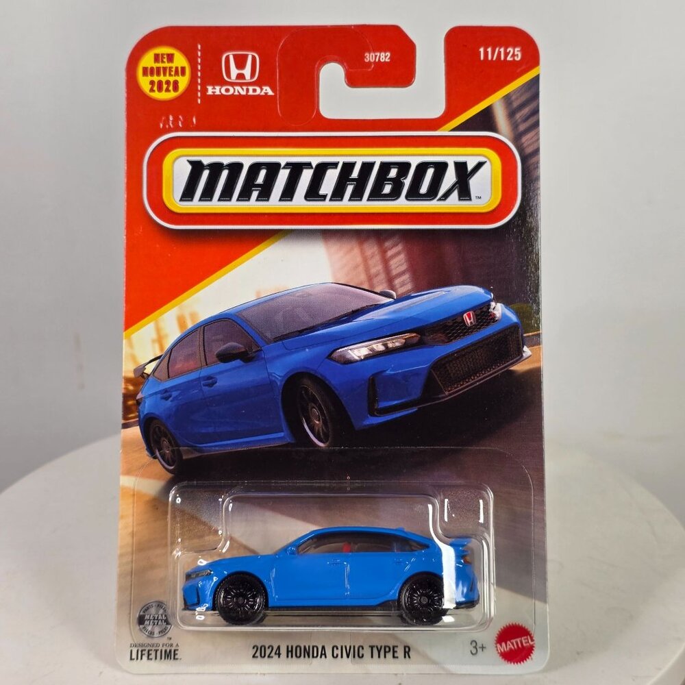 2024 Honda Civic Type R Matchbox Diecast Car 1/64 Scale New In Package Blue Blac